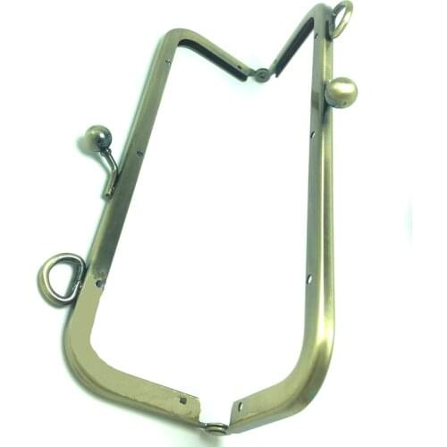 7 1/2inch (18.75cm) Coin Metal Purse Frame Making Kiss Clasp Lock for Clutch Bag Handle Handbag Accessories Bronze Tone