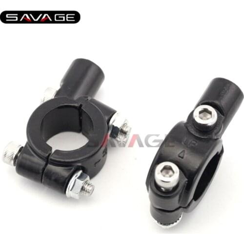 Motorcycle/Exercise bike/Cross-country bicycle Bar Clamp Cover with Mirror Adapter 10mmx1.25 Clockwise for 22mm 7/8" Handlebar