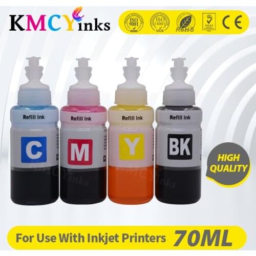 KMCYinks Dye Refill Ink kit for Epson L100 L110 L120 L132 L210 L222 L300 L312 L355 L350 L362 L366 L550 L555 L566 Printer