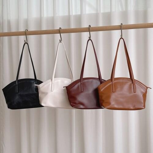 2021 New Casual Zipper Womens Bags Korean Style Middle Lady Shoulder Bag PU Leather Large Capacity Female Handbags Whole Sale