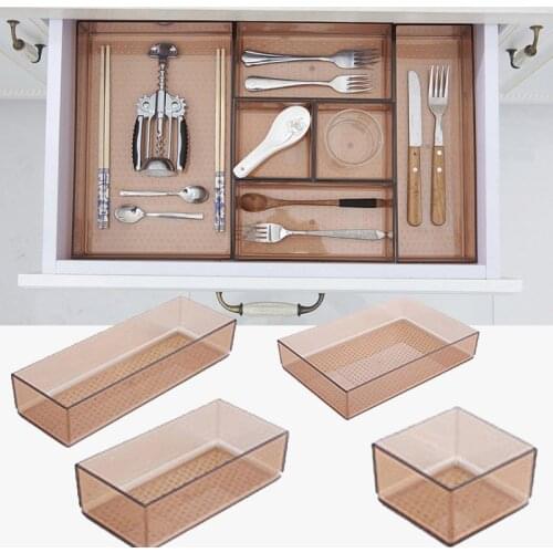 Kitchen Restaurant Plastic Cutlery Utensils Tray Storage Box Drawer Organizer Kitchen Storage & Organization Accessories