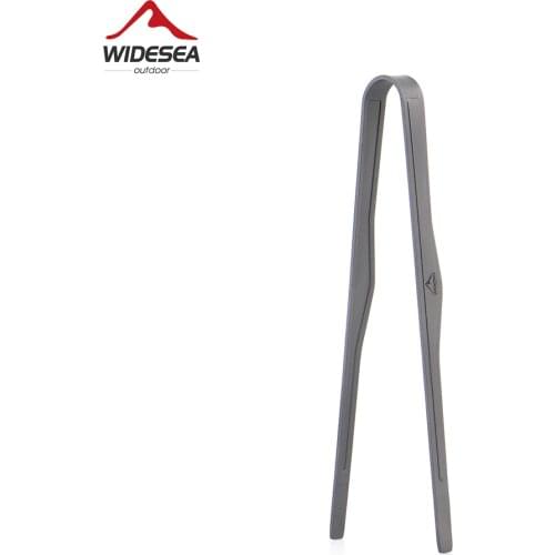 Widesea Camping Titanium Tea Cup Clip Outdoor Tableware Toast Tongs Ultralight Steak Lid Barbecue Antiscalding Tea Tweezer