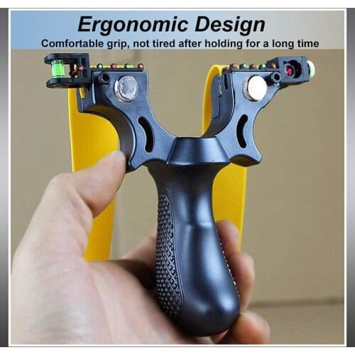 Zezzo® Professional Outdoor Resin Laser Slingshot Laser Aiming Slingshot Resin Shooting Slingshot Catapult Flat Rubber Band