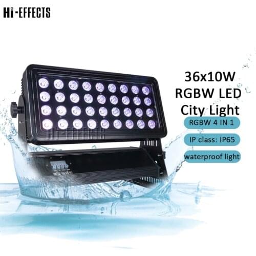 Stage Effect 36x10w City Color Light RGBW 4IN1 Outdoor Led Wash Lights Waterproof Led Color Wash Lights Nightclub Decoration