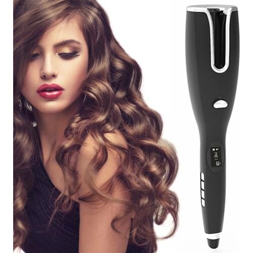 Hair Curling Iron Automatic Hair Curler Black Tourmaline Ceramic Heater LED Digital Portable Curler Iron Hair Curling Wand Tools