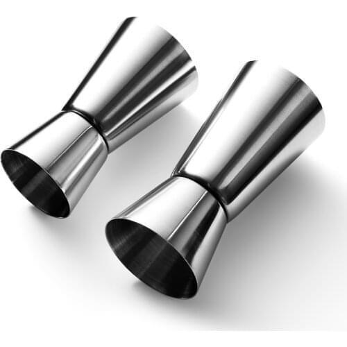 10/20ml 15/30ml 25/50ml Dual Shot Cocktail Shaker Measure Cup Drink Spirit Measure Jigger Practical Barware Stainless Steel PVC