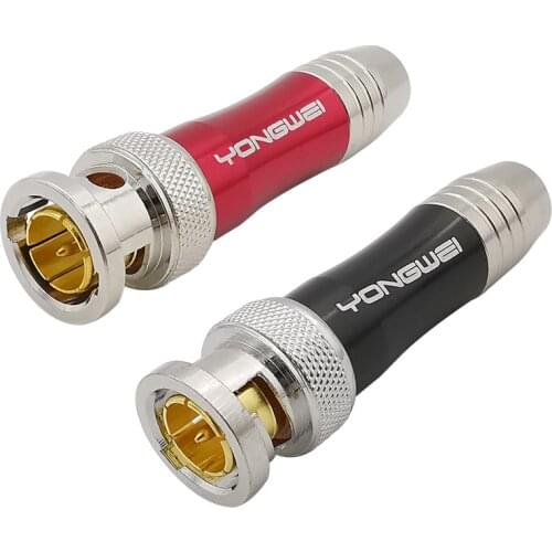 BNC Male Plug BNC Video Cable HD SDI Connector 75-5BNC Soldering Head Monitoring Video Cable Coaxial Copper Core Gold-plated