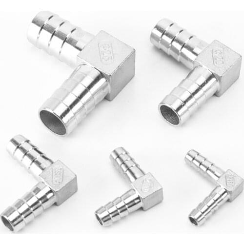 8mm 10mm 12mm 15mm 20mm Hose Barb 304 Stainless Steel Elbow Barbed Pipe Fitting Coupler Connector Adapter For Fuel Gas Water