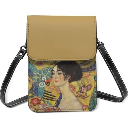 Klimt Shoulder Bag Bulk Stylish Mobile Phone Bag Leather Streetwear Woman Bags
