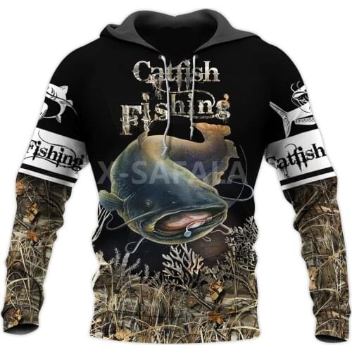 Wildfishing Catfish Fishing 3D All Print Plus Hoodie Man Women Harajuku Outwear Zipper Pullover Sweatshirt Casual Unisex Jacket