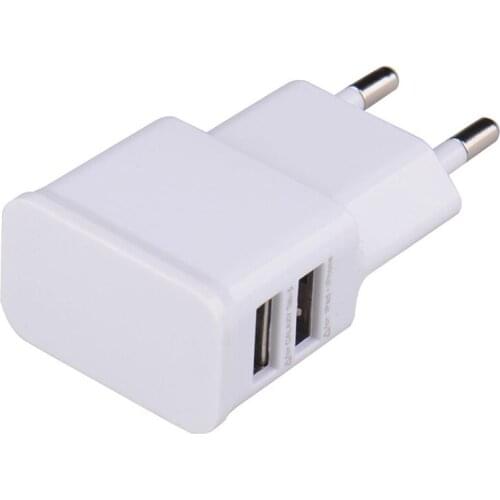 EU plug 5V 2A Dual USB Universal Mobile Phone Chargers Travel Power Charger Adapter Plug Charger for iPhone Samsung Xiaomi
