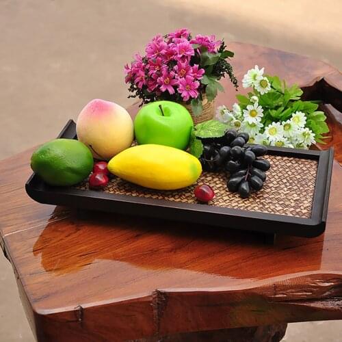 Vintage Bamboo Home Food Tea Serving Dinner Fruit Trays Rectangular Choices of 3 Sizes