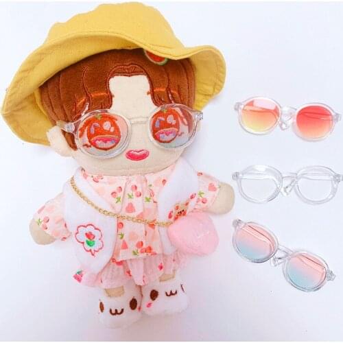 High quality fashion 20CM dolls glasses Clear Lens Round Frame Eyewear Eye Glasses Cool stuff doll clothes accessories