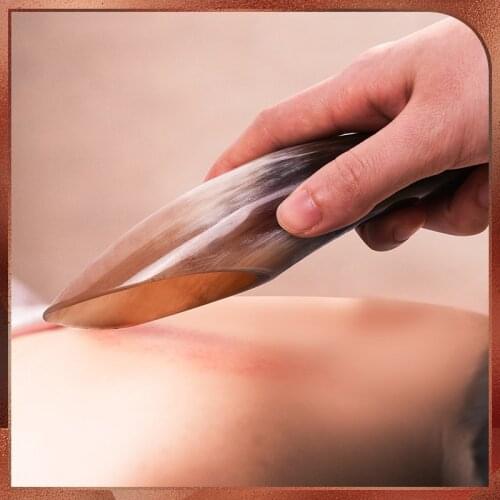 1pcs Natural Buffalo Horn No Stress Massage Tool SPA Therapy Massager Scraping Board