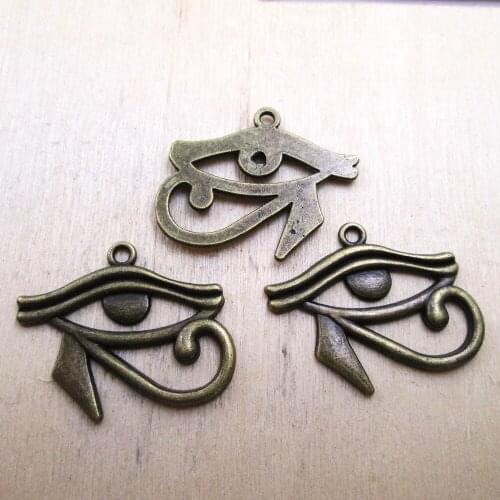 15pcs/lot 33mmx26mm Eye of Horus, Egyptian DIY necklace/ bracelets charms antique bronze tone