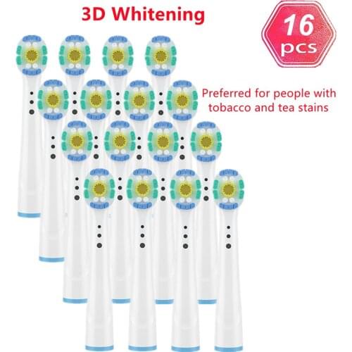 For Oral B 3D Whitening Toothbrush Heads Replaceable Brush Heads For Oral B Electric Advance Pro Health Triumph 3D Excel 16pcs