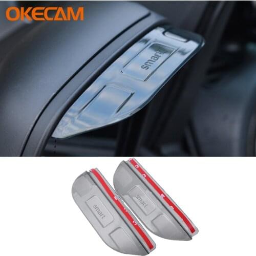 2PCS Car Rearview Mirror Rain Eyebrow Sun Visor Shade Protector Styling Accessories For Smart 453 Fortwo Forfour 2015-2019