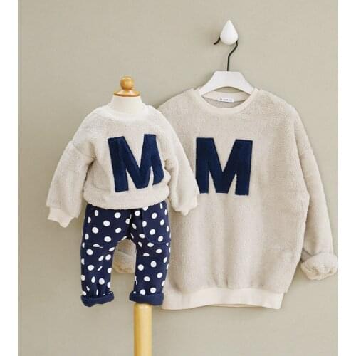 2016 Korean children cotton pullover beijirong thickened M embroidered lamb cashmere sweater dresses