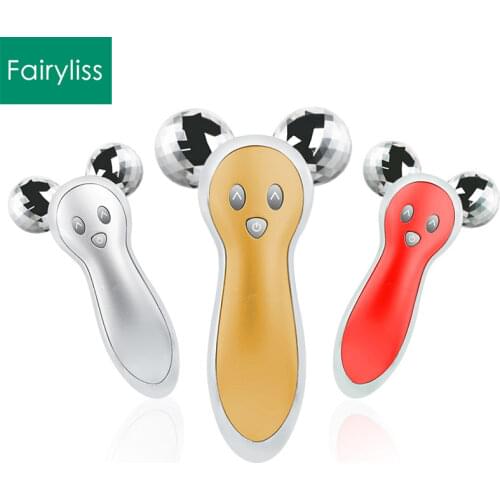 3D Massager Roller Microcurrent Electric Vibration Body Massager V Face Slimming Facial Lift Anti Wrinkle Roller Ball Massage