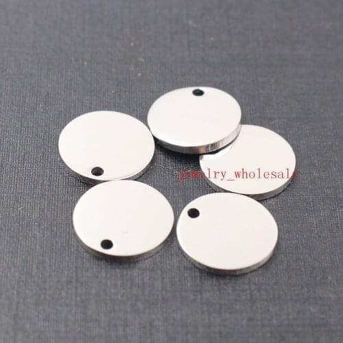 5pcs round medals pendant charms Stainless steel DIY jewelry Finding DIY polished 25mm