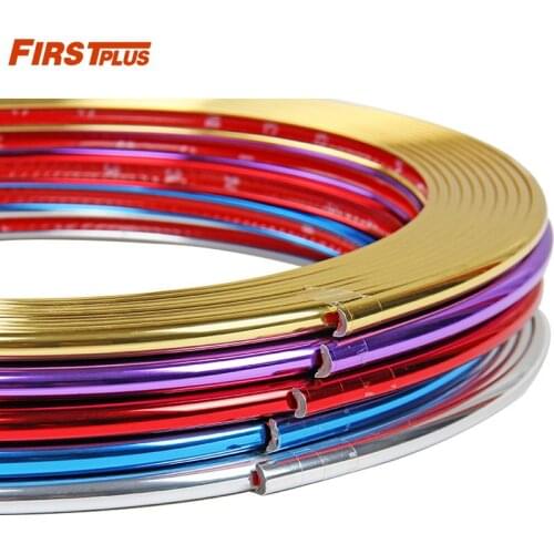 8 Meters Plating Wheel Rim Decals TIre Protection Stripes 3M Stickers Anti-Collision Tires Decorative Lines Car Styling
