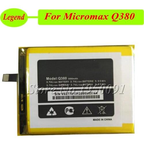 For Micromax Q380 Battery 3000mAh High Quality Accumulator