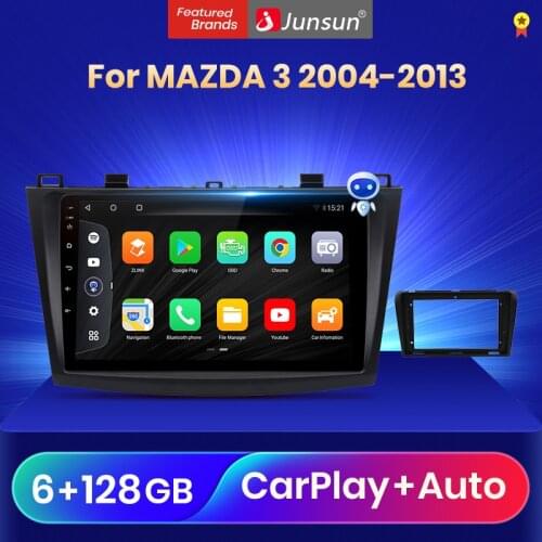Junsun V3Pro Qualcomm Voice Control Android 10 Car Radio Multimedia Player For Mazda 3 2004-2013 CarPlay Auto 2Din