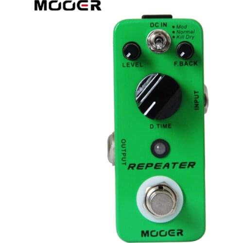 MOOER Repeater Digital Delay Pedal 3 Working Modes: Mod Normal Kill Dry effect pedals free shipping