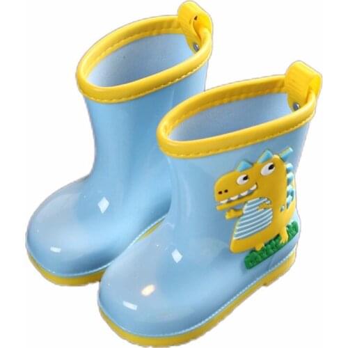 Childrens Rain Boots Boys Girls Cartoon Dinosaur Cute Childrens Fashion Non-slip Water Boots Outdoor Waterproof Rain Boots