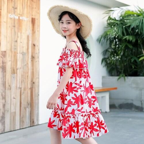 Children Girl Dress Summer Child Girls Clothing Cotton Sleeveless Flower Kids Summer Dresses for Baby Clothes Girls Dresses