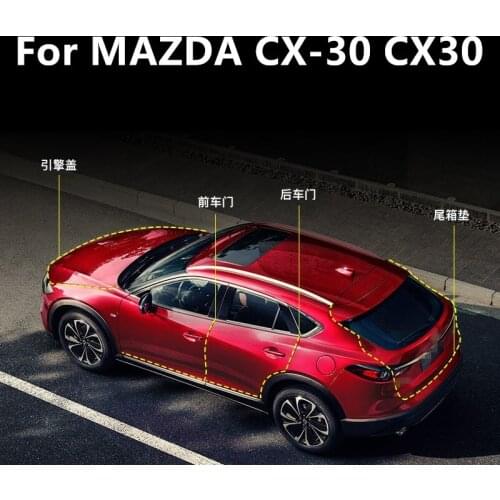 For Mazda CX-30 CX30 Car Rubber Seal Sound Insulation Weatherstrip Edge Trim Noise Insulation Car Door Sealing Strip Accessories