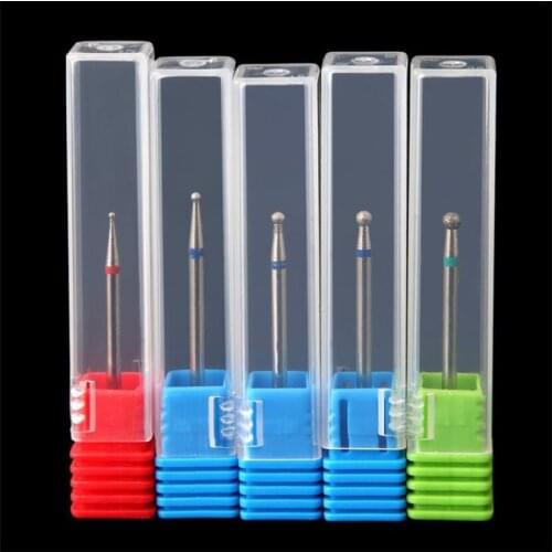 New 1Pc Diamond Nail Drill Ball Rotary Bit Eletric Milling Cutter Files Manicure Burr Cuticle Clean Polish Machine Accessory
