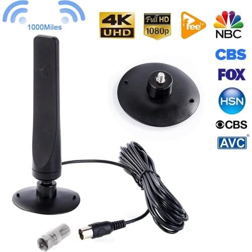 HDTV Antenna 1000 Mile DVB-T 12dBi Indoor Digital Antennas For Freeview Booster Satellite Dish Receiver Interior Aerial HOT SALE