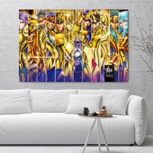 HD Canvas Painting Wall art With Frame Saint Seiya Chronicle Anime Canvas Poster Nordic Home Minimalism Kid Bedroom Decoration