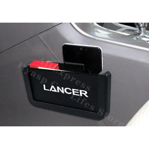Car Organizer Box For Mitsubishi Lancer GT Auto Leather Phone Holder Stand Storage Bag Car Accessories Interior
