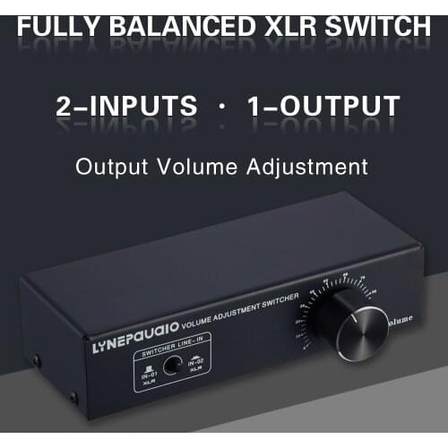 KYYSLB B028 2 In 1 Out Fully Balanced Passive Front Stage Switcher Active Speaker Volume Adjustment Control Switcher Lossless