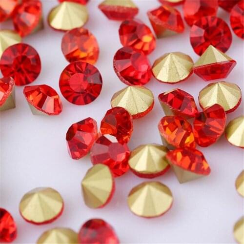 MHS.SUN Hyacinth Red Color Pointback Crystal Rhinestones Loose Crystal Stones For Clothing/Wedding Decoration High Quality