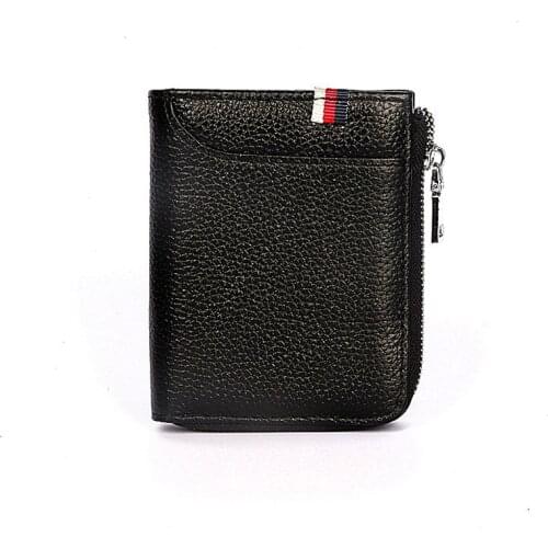 Fashion Luxury Brand Genuine Leather Men Wallets Short Wallet Coin Purse Purse for Men Card Mini Wallet