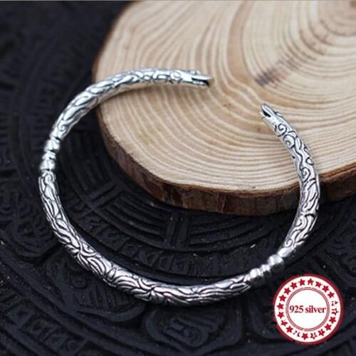 S925 sterling silver mens bracelet personalized classic retro jewelry domineering faucet shape send lovers gift Bangles