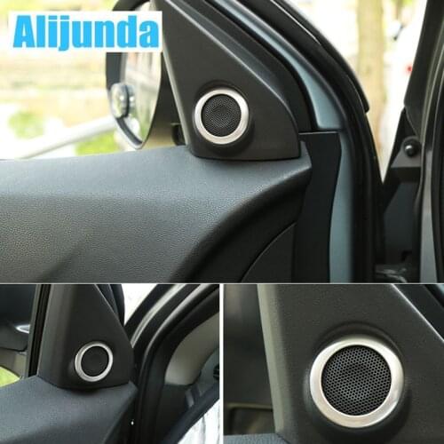 New Arrival ! Car Interior Door Stereo Speaker Cover Trim Fit For Mitsubishi ASX 2013 2014 2015 Car Styling stainless steel