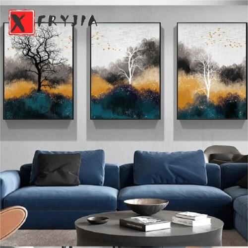 New arrival Modern minimalist decorative painting diamond painting picture Abstract tree rhinestones embroidery diamond mosaic