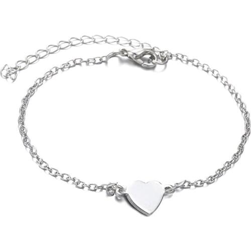 New Heart Female Anklets Barefoot Crochet Sandals Foot Jewelry Leg New Anklets On Foot Ankle Bracelets For Women Leg Chain ns1