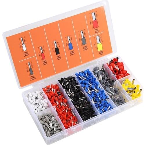 1200pcs Crimping Insulated Tube Terminal Wire Connection Crimp Electrical Wiring Connector Crimping