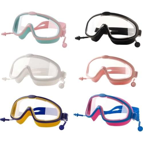 Swimming Goggles For Kids Clear Wide Vision Anti-Fog UV Protection Swim Glasses For 4-15 Years Children Swimming Accessory