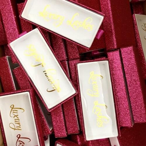 Mink Lashes Packaging Empty Box wholesale magnetic glitter Boxes for 3d mink false eyelashes