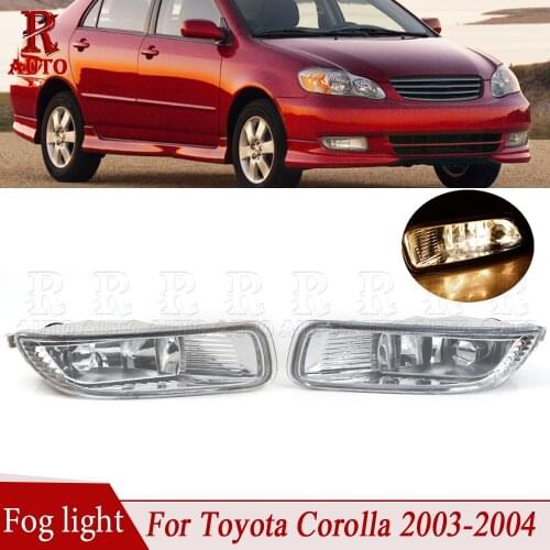 R-Auto Left Right Front Bumper Fog Light Fog Lamp Driving Lamp Car Styling For Toyota Corolla 2003-2004 81200-02060 81210-2060