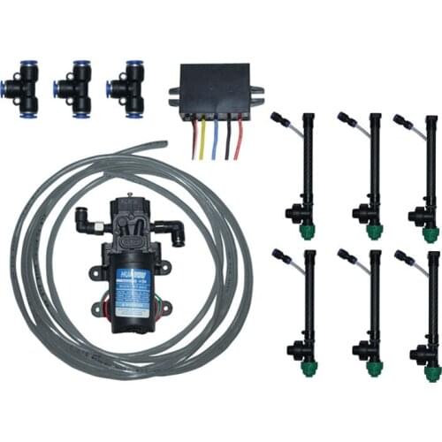 DIY extended high pressure atomizing nozzle / 12V diaphragm pump 48-12VESC and other components of agricultural spray system kit