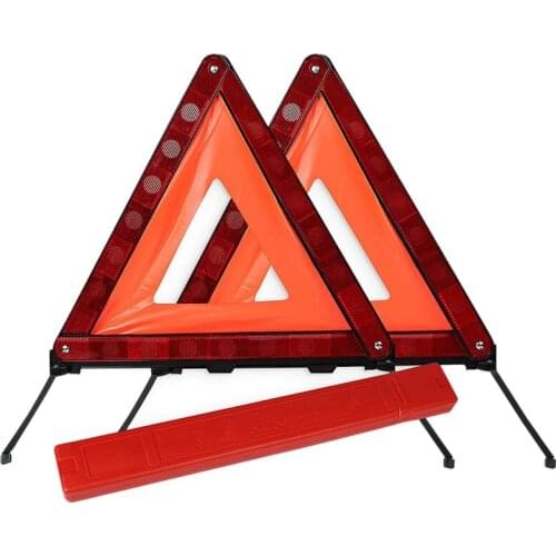 Foldable Warning Sign Reflective Triangle Warning Sign For Emergency Safety On The Roadside Of Cars