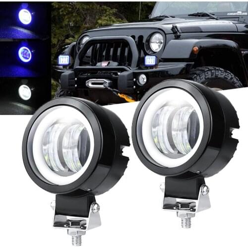 20W / 30W LED Work Light 12V 24V Driving Spot Lamp Car Motorcycle SUV Boat Truck Angel Eyes Indicator DRL Driving Headlight Lamp