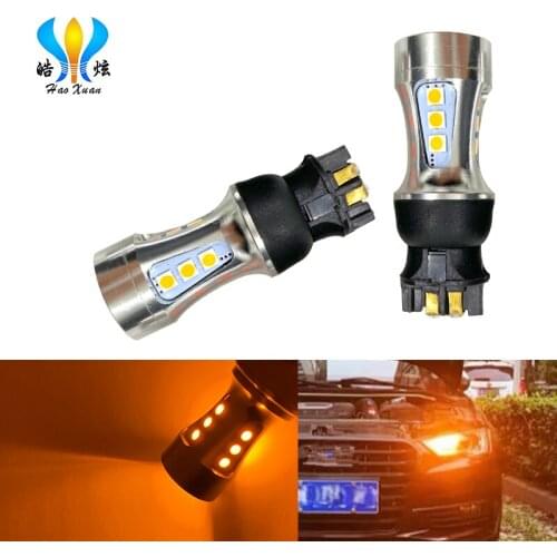 AEYG Canbus PW24W PWY24W LED Bulbs For Audi BMW Volkswagen Turn Signal Light Daytime Running Light DRL Amber yellow White Red